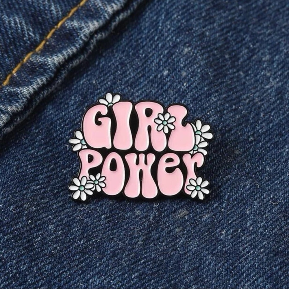 NEW| Girl Power Quote Enamel Pin Brooch Accessories